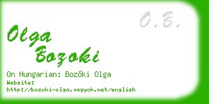 olga bozoki business card